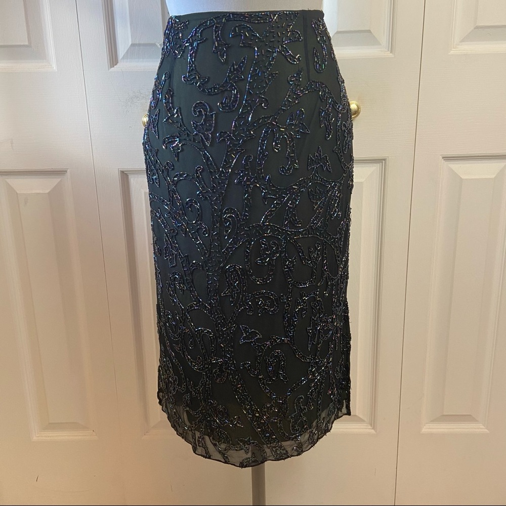 Designer Je Matadi Sean Mehta Beaded Event Skirt